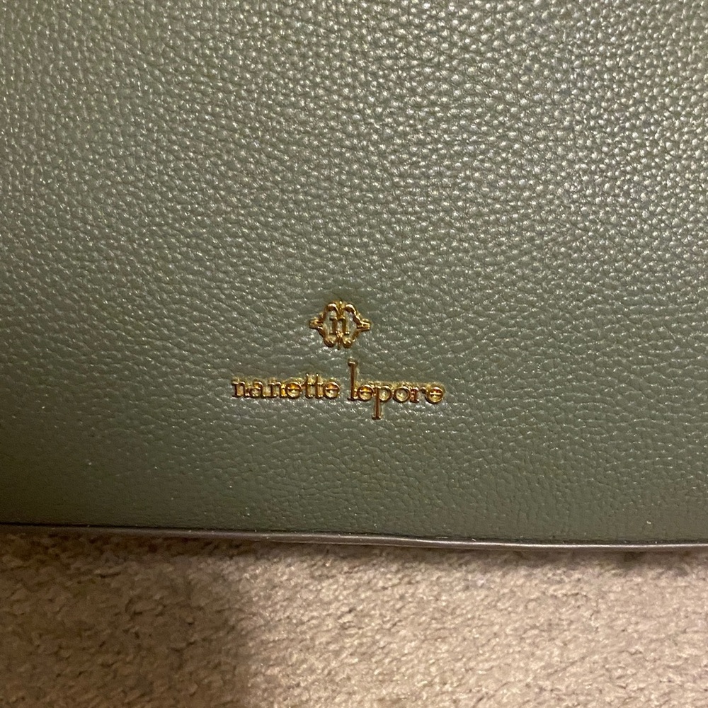 Nanette Lepore Green Tote with Gold Accents - Picture 3 of 11
